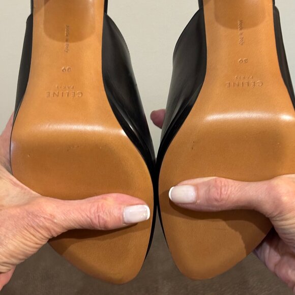 Celine Philo runway 2017 black leather Heels - Picture 14 of 14